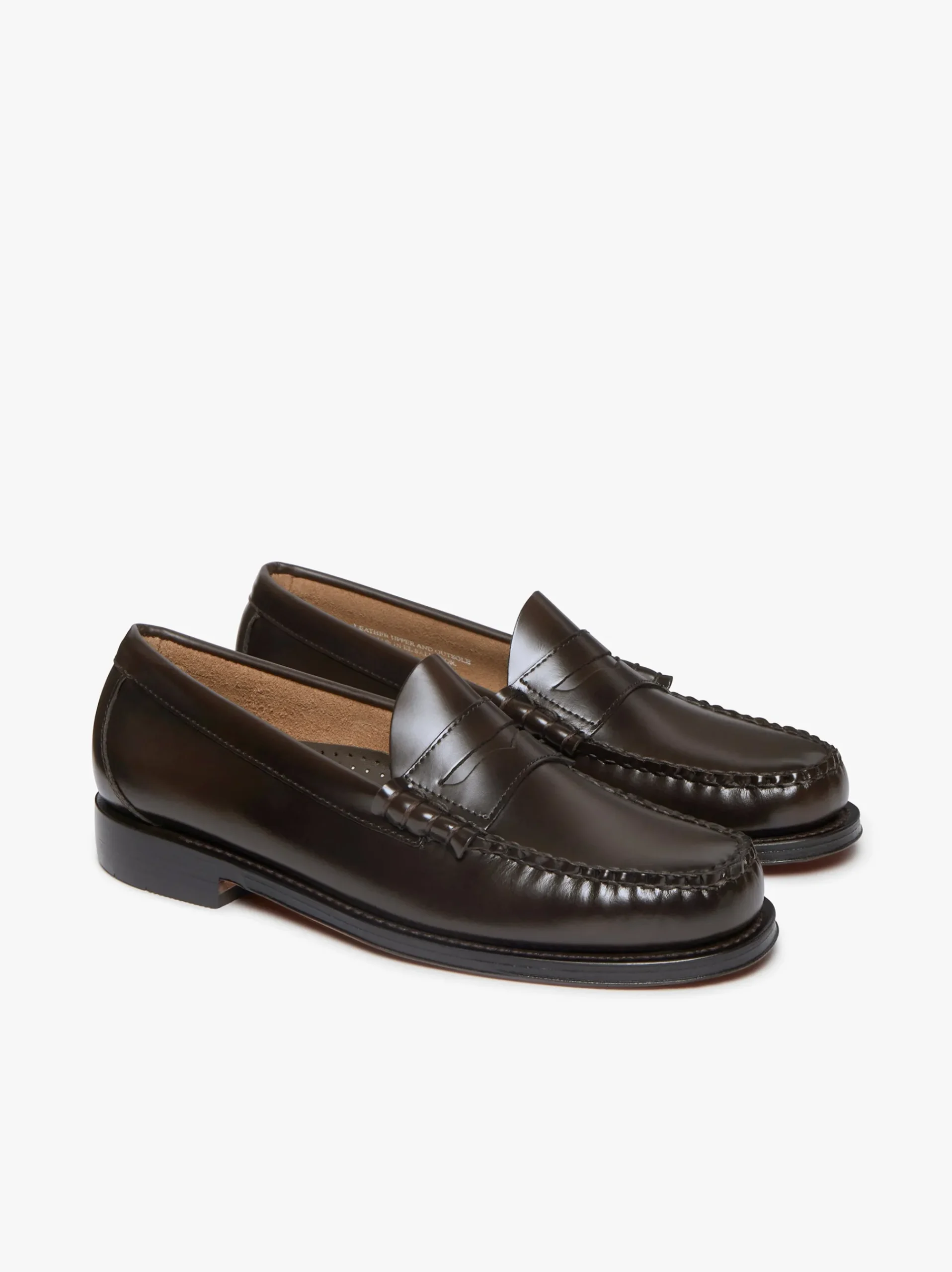 New G.H.BASS Weejuns Larson Penny Loafers Leather Chocolate