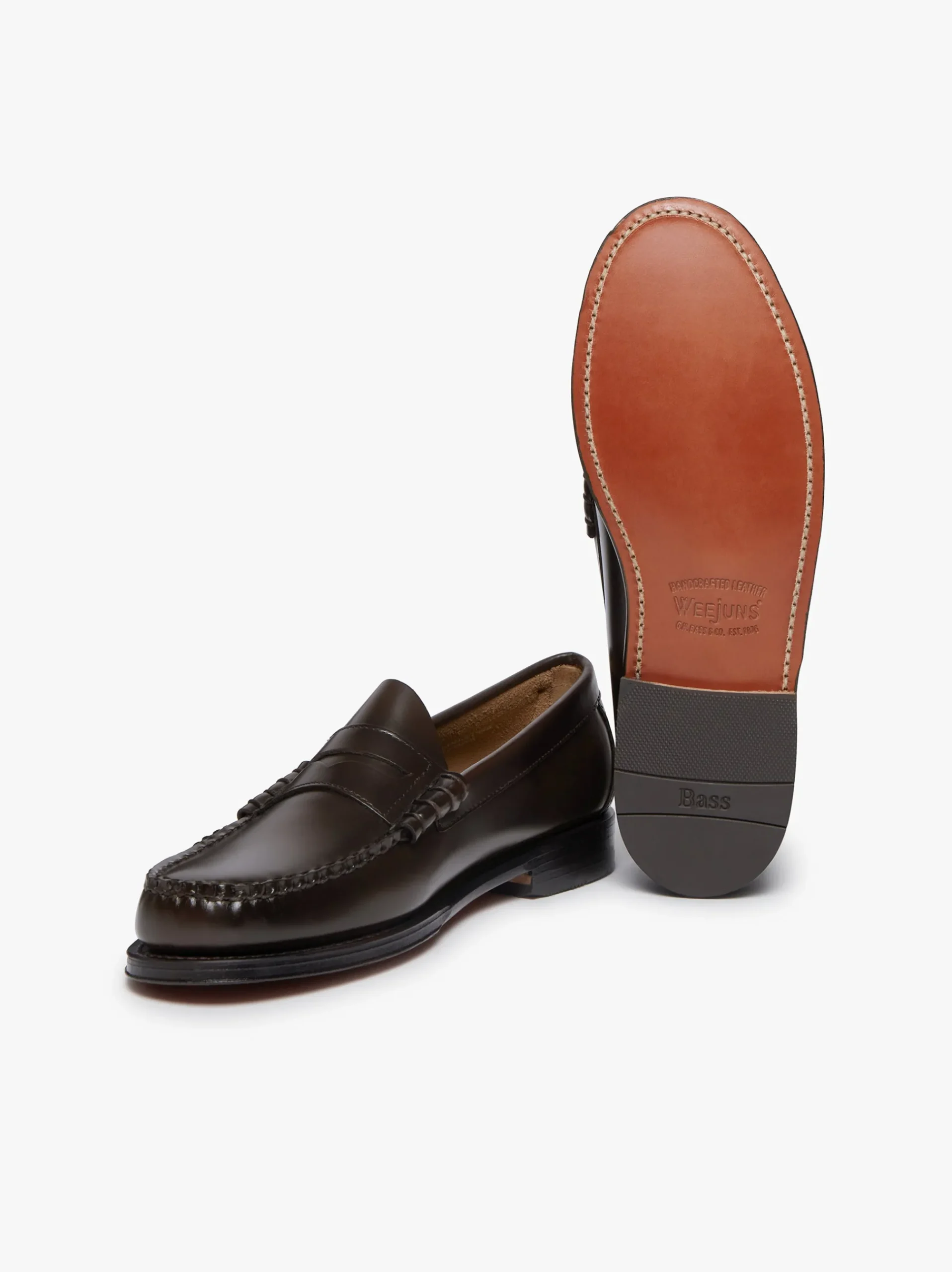 New G.H.BASS Weejuns Larson Penny Loafers Leather Chocolate