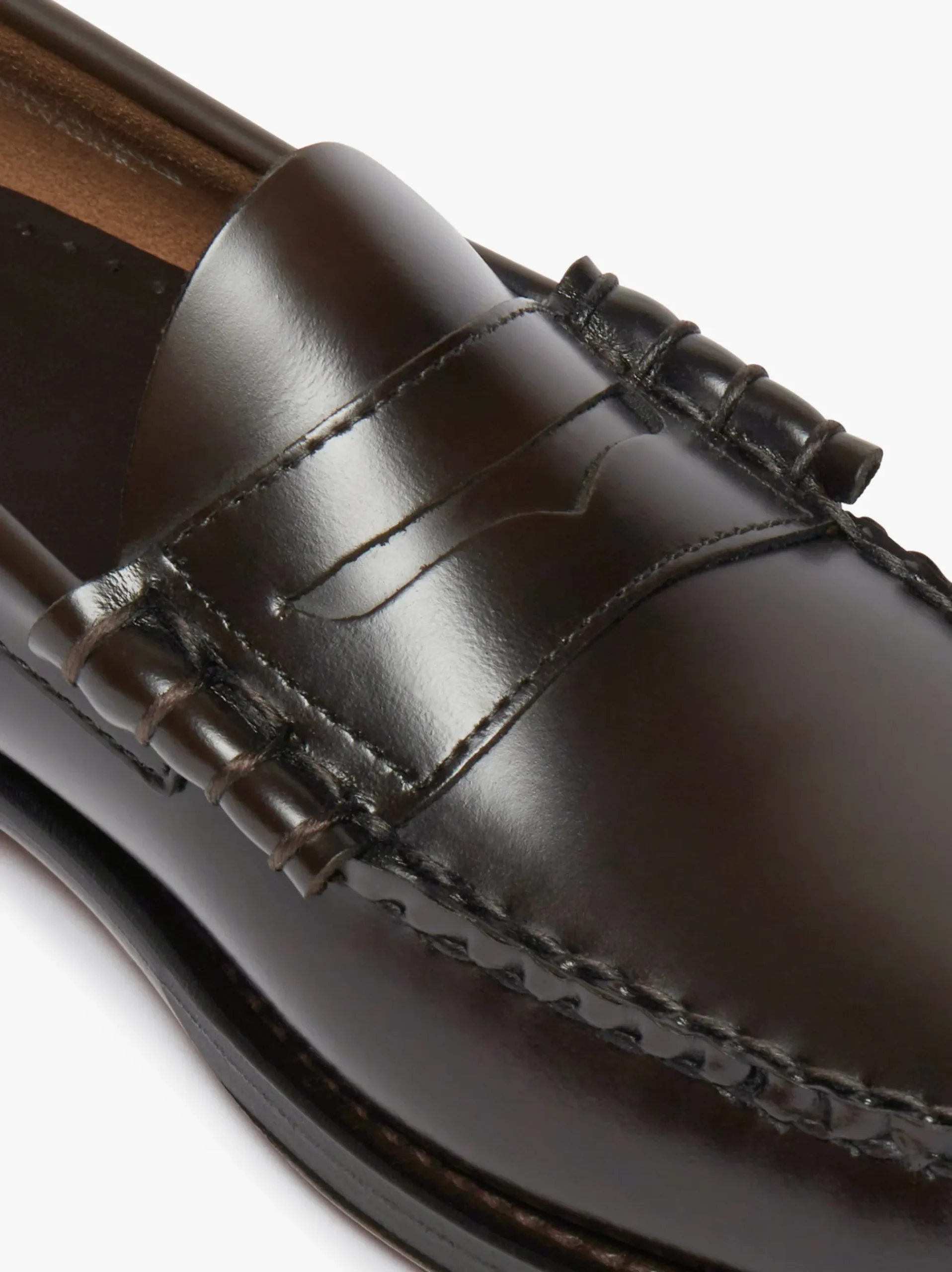 New G.H.BASS Weejuns Larson Penny Loafers Leather Chocolate