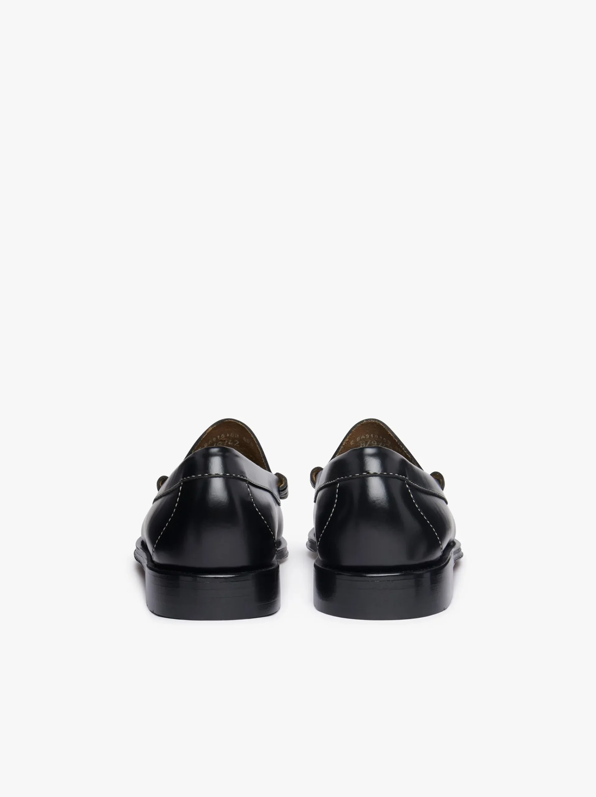 Best G.H.BASS Weejuns Larson Penny Loafers Contrast Stitch Leather Black