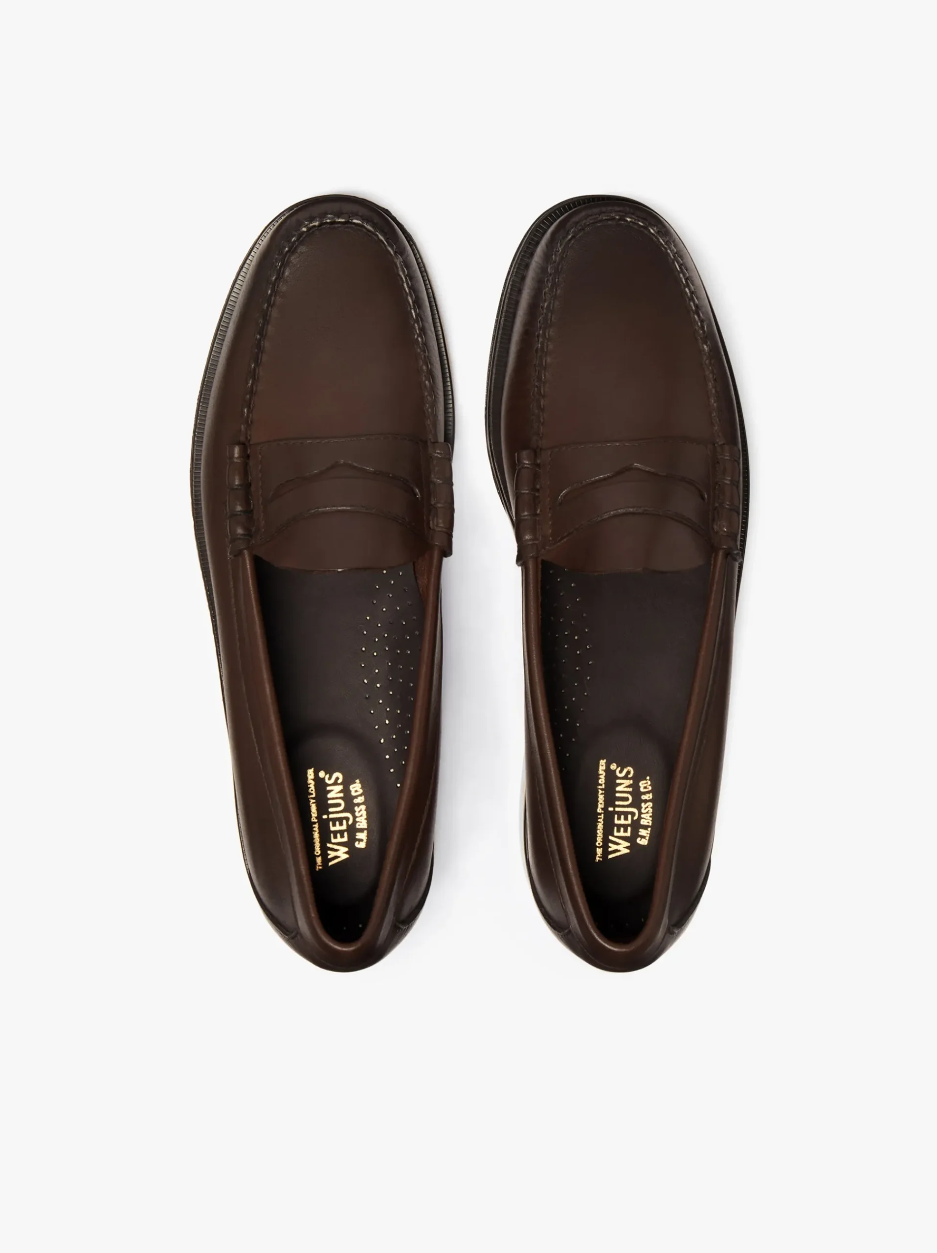 Clearance G.H.BASS Weejuns Larson Penny Loafers Soft Leather Chocolate