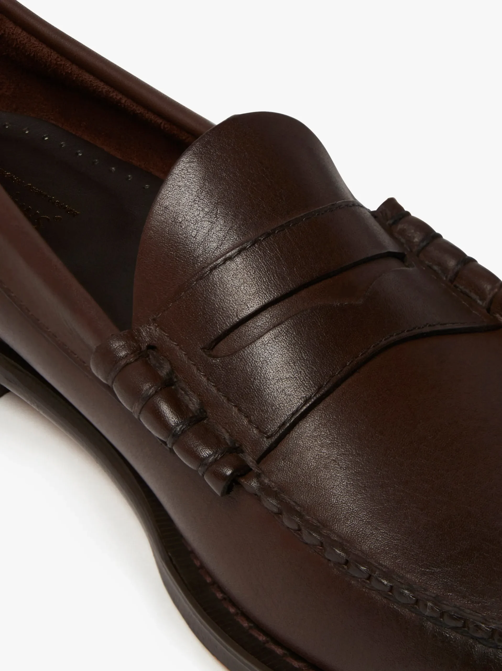 Clearance G.H.BASS Weejuns Larson Penny Loafers Soft Leather Chocolate