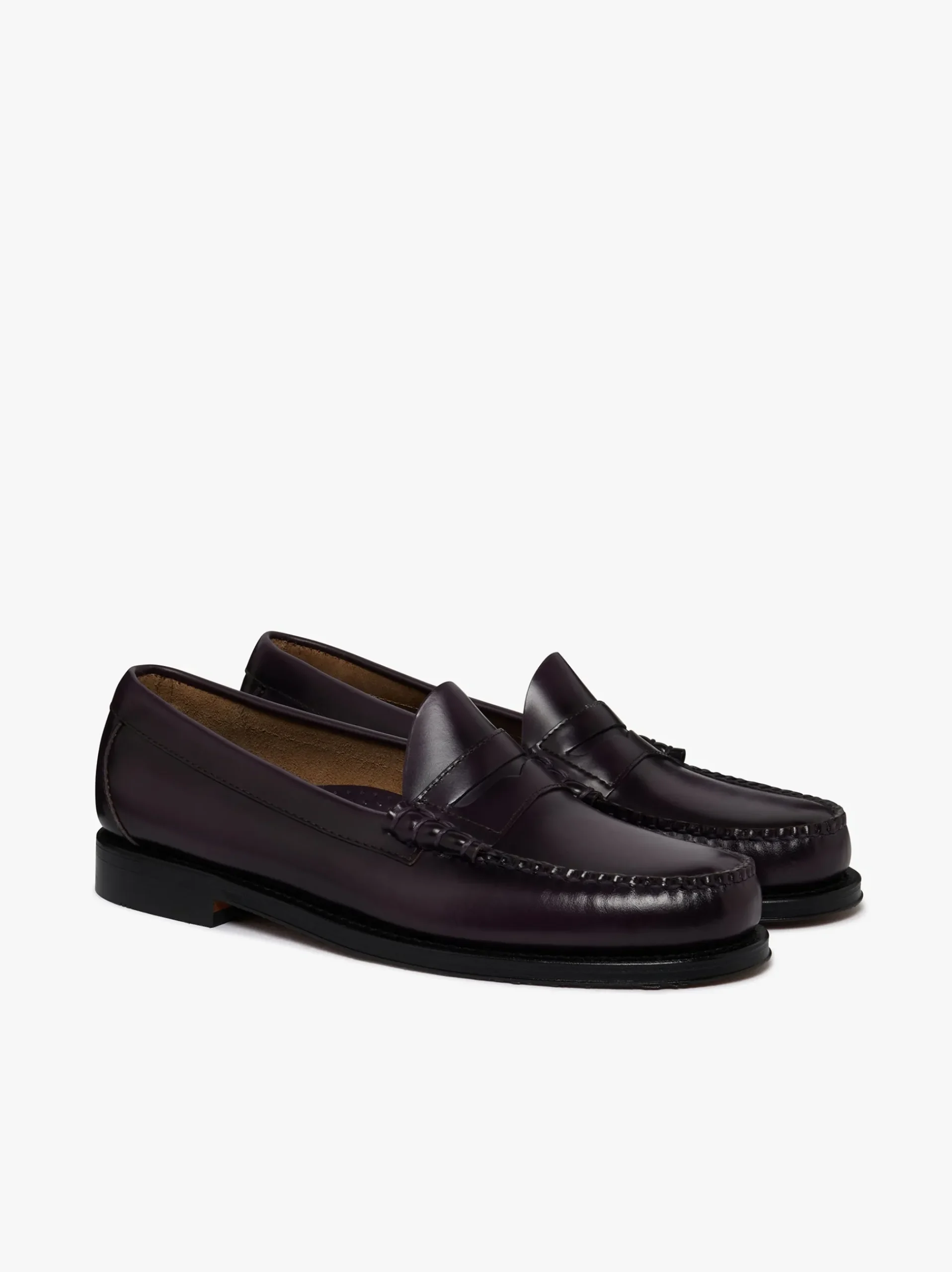 Outlet G.H.BASS Weejuns Larson Penny Loafers leather Plum