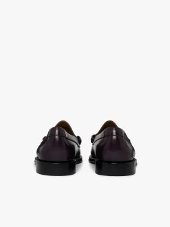 Outlet G.H.BASS Weejuns Larson Penny Loafers leather Plum