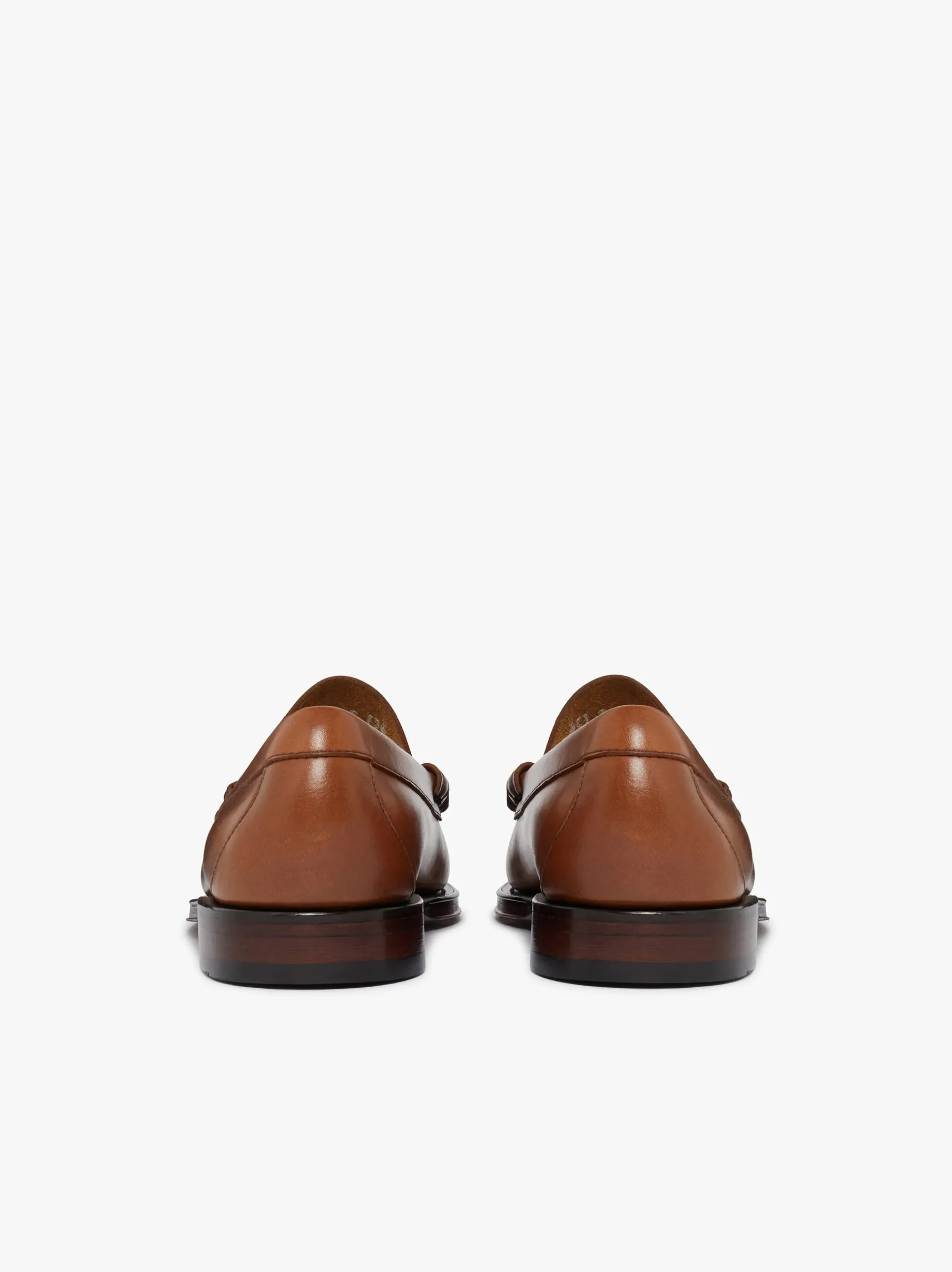 Outlet G.H.BASS Weejuns Larson Penny Loafers Tan pull up leather Wine