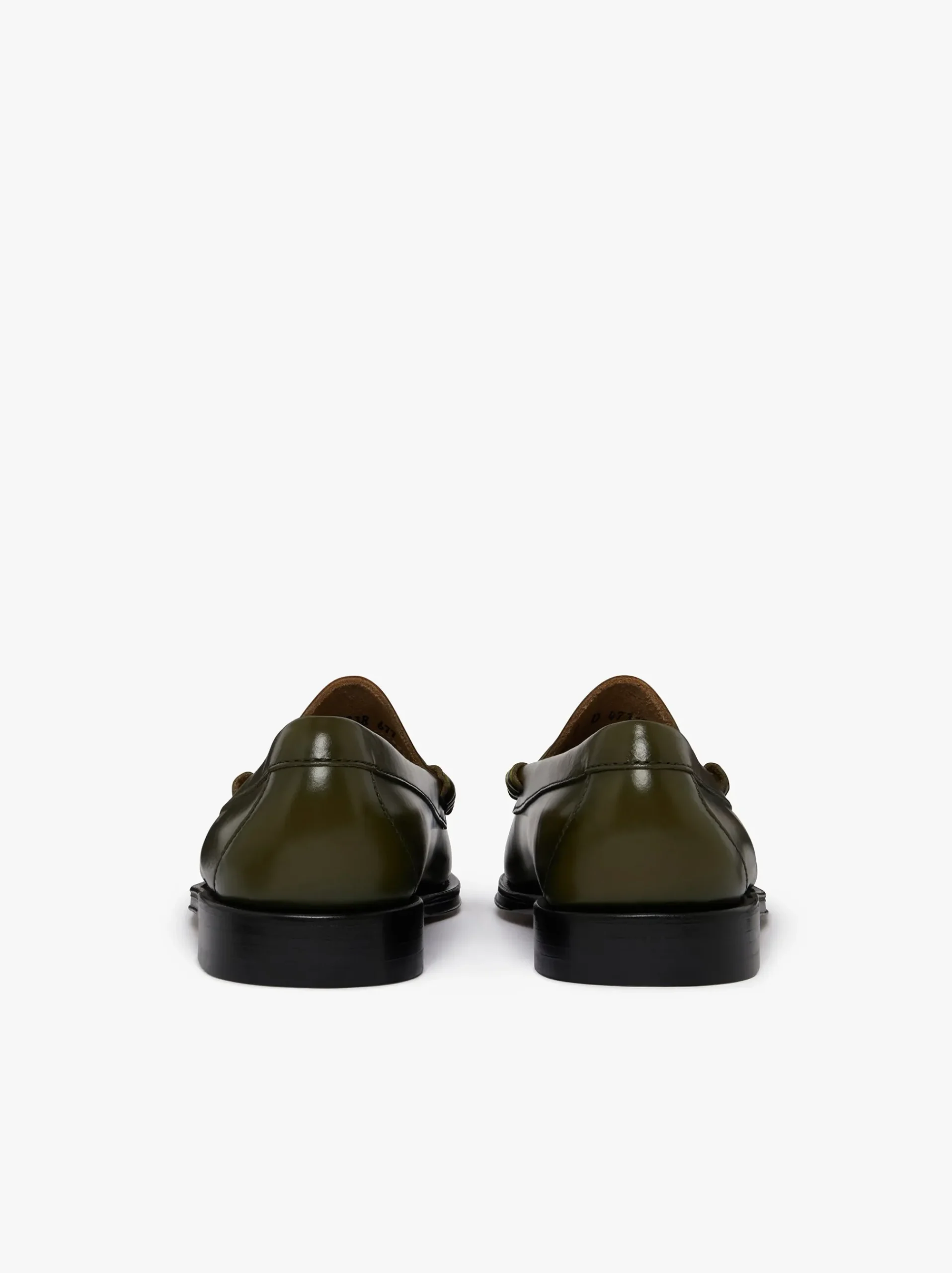 G.H.BASS Weejuns Larson Penny Loafers green leather Olive