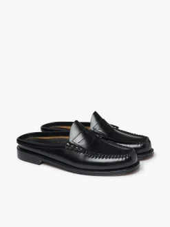 New G.H.BASS Weejuns Larson Penny Slides Leather Black