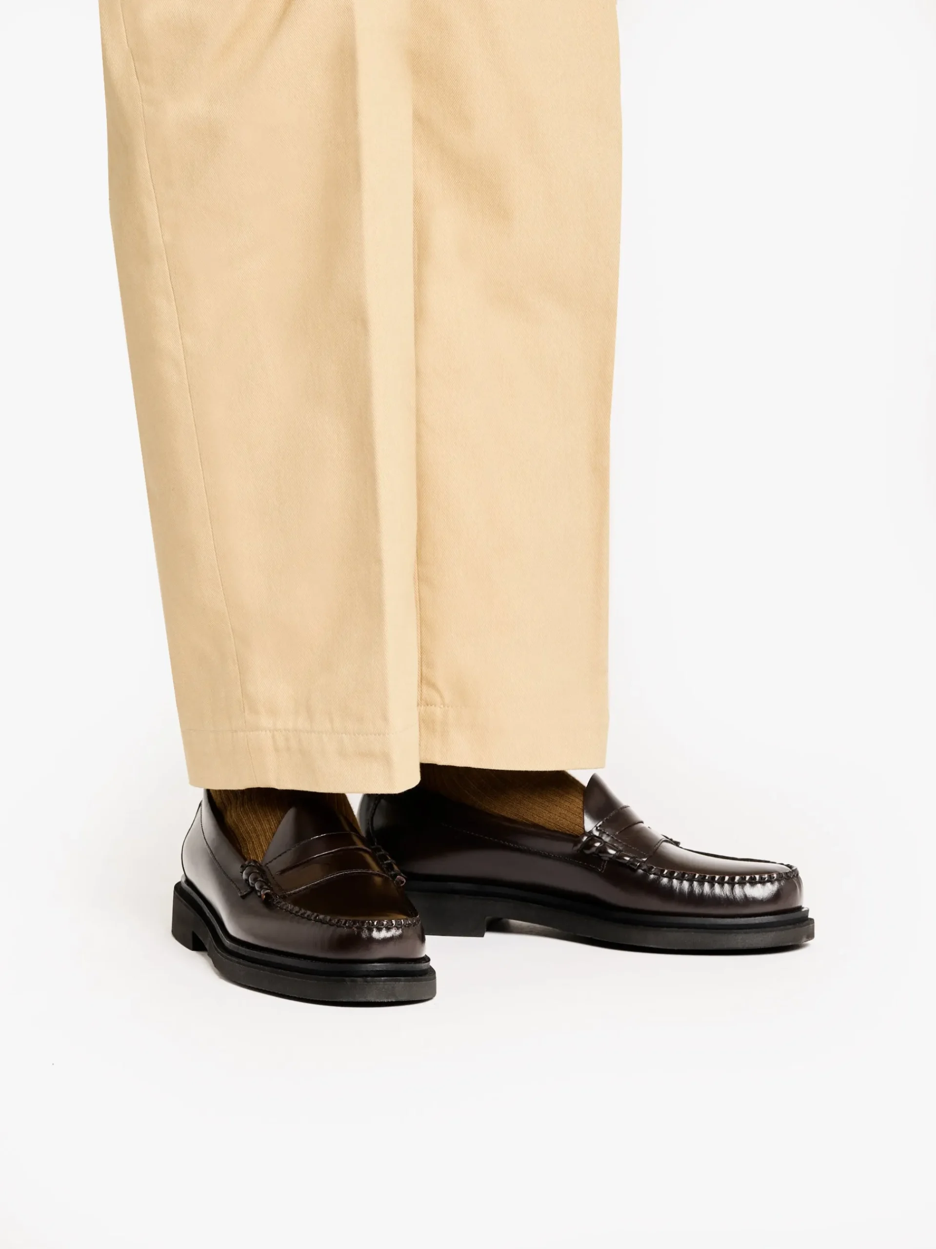 Discount G.H.BASS Weejuns Larson Step Penny Loafers Chocolate leather