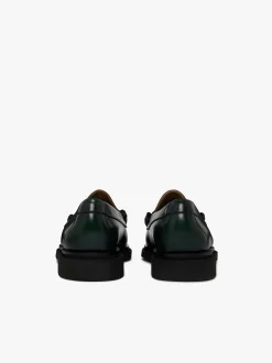 New G.H.BASS Weejuns Larson Step Penny Loafers Dark green leather