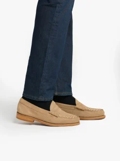 Sale G.H.BASS Weejuns Larson Weave Loafers Suede Earth