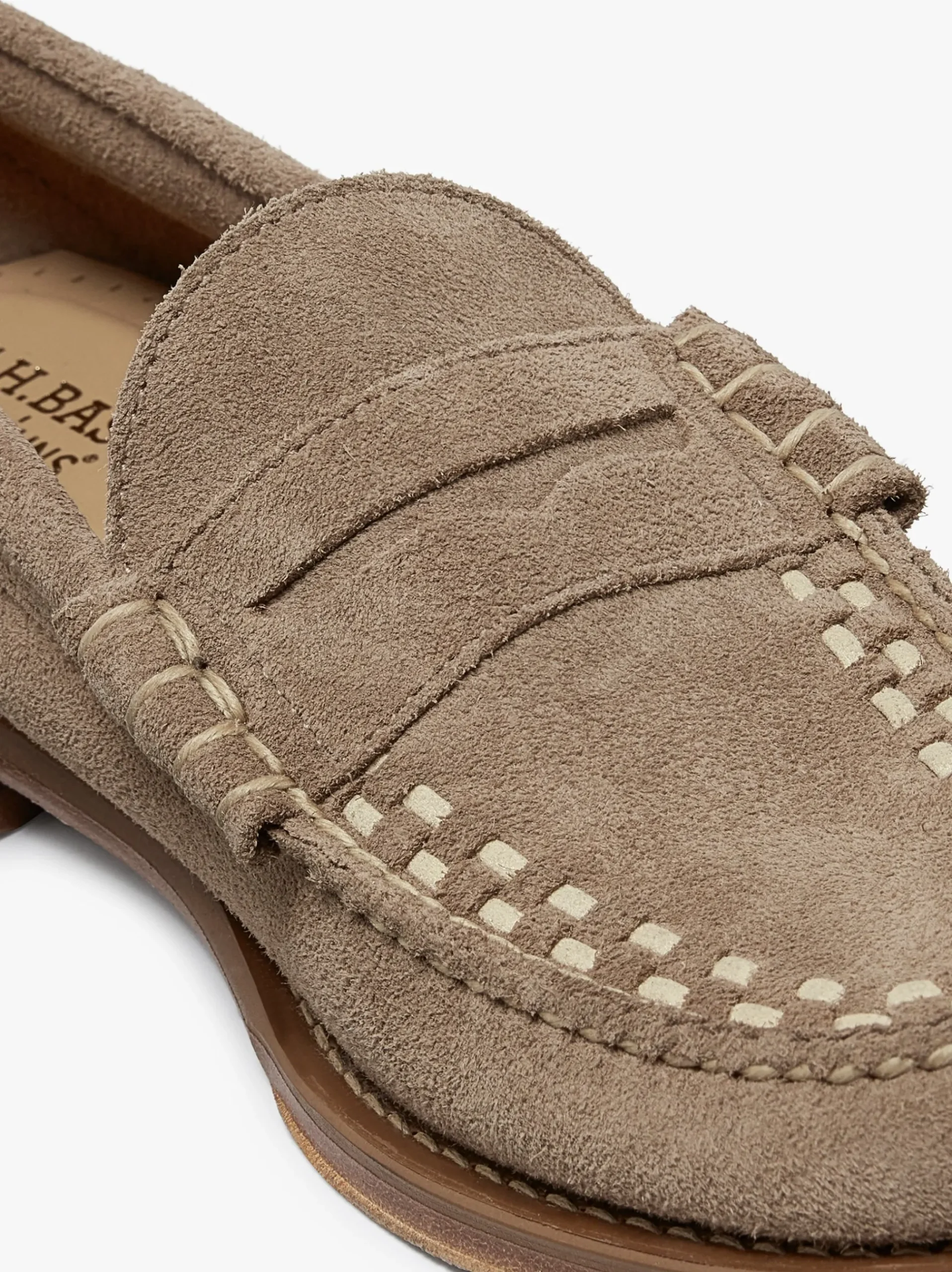 Sale G.H.BASS Weejuns Larson Weave Loafers Suede Earth