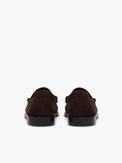 G.H.BASS Weejuns Larson Weave Loafers Suede Chocolate
