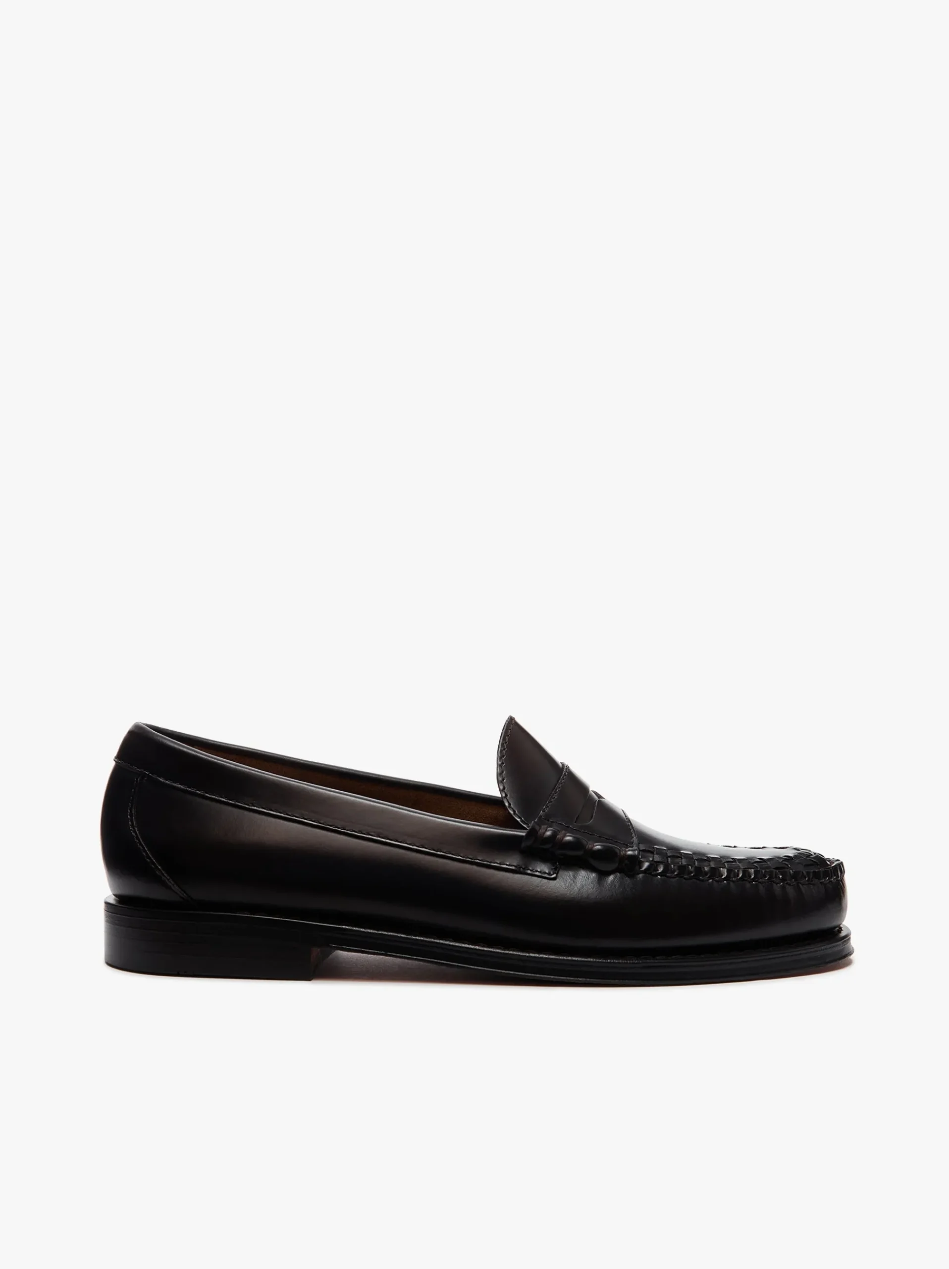 Sale G.H.BASS Weejuns Larson Weave Loafers leather Chocolate