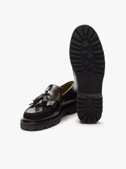 G.H.BASS Weejuns Layton II Kiltie Lug Loafers leather Chocolate
