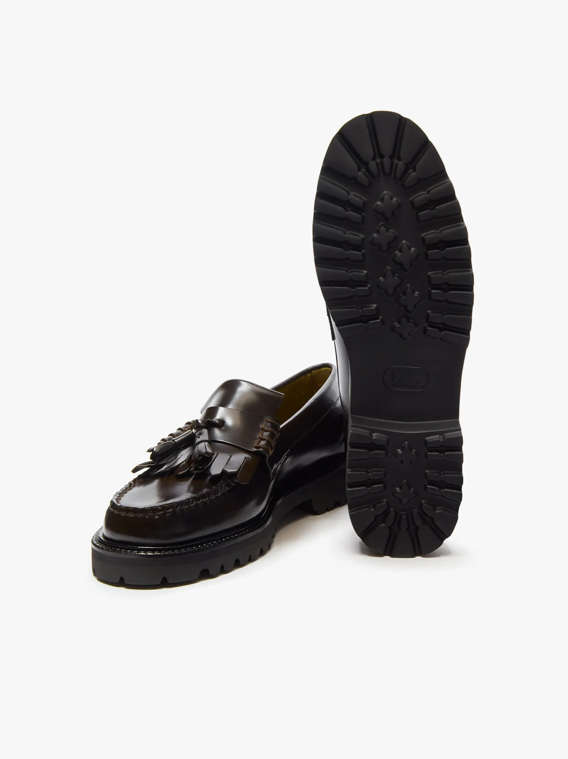G.H.BASS Weejuns Layton II Kiltie Lug Loafers leather Chocolate