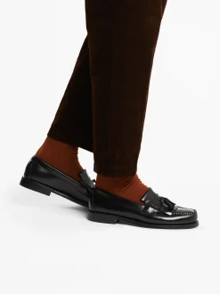 New G.H.BASS Weejuns Layton Kiltie Loafers Leather Black