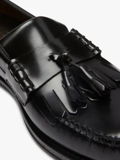 New G.H.BASS Weejuns Layton Kiltie Loafers Leather Black