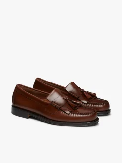 New G.H.BASS Weejuns Layton Kiltie Loafers Leather Brown