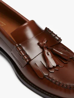 New G.H.BASS Weejuns Layton Kiltie Loafers Leather Brown
