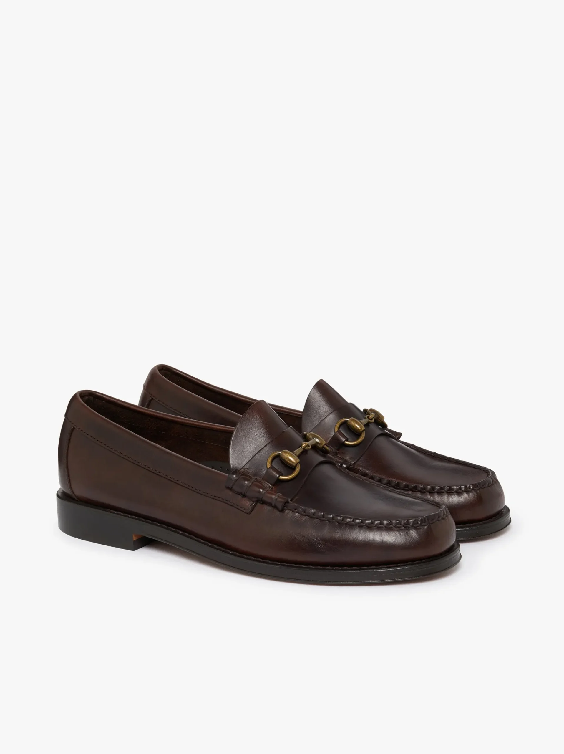 Online G.H.BASS Weejuns Lincoln Penny Loafers pull up leather Chocolate
