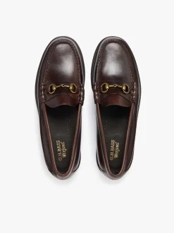 Online G.H.BASS Weejuns Lincoln Penny Loafers pull up leather Chocolate