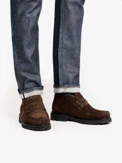 Hot G.H.BASS Weejuns Lug Boots Chocolate Suede