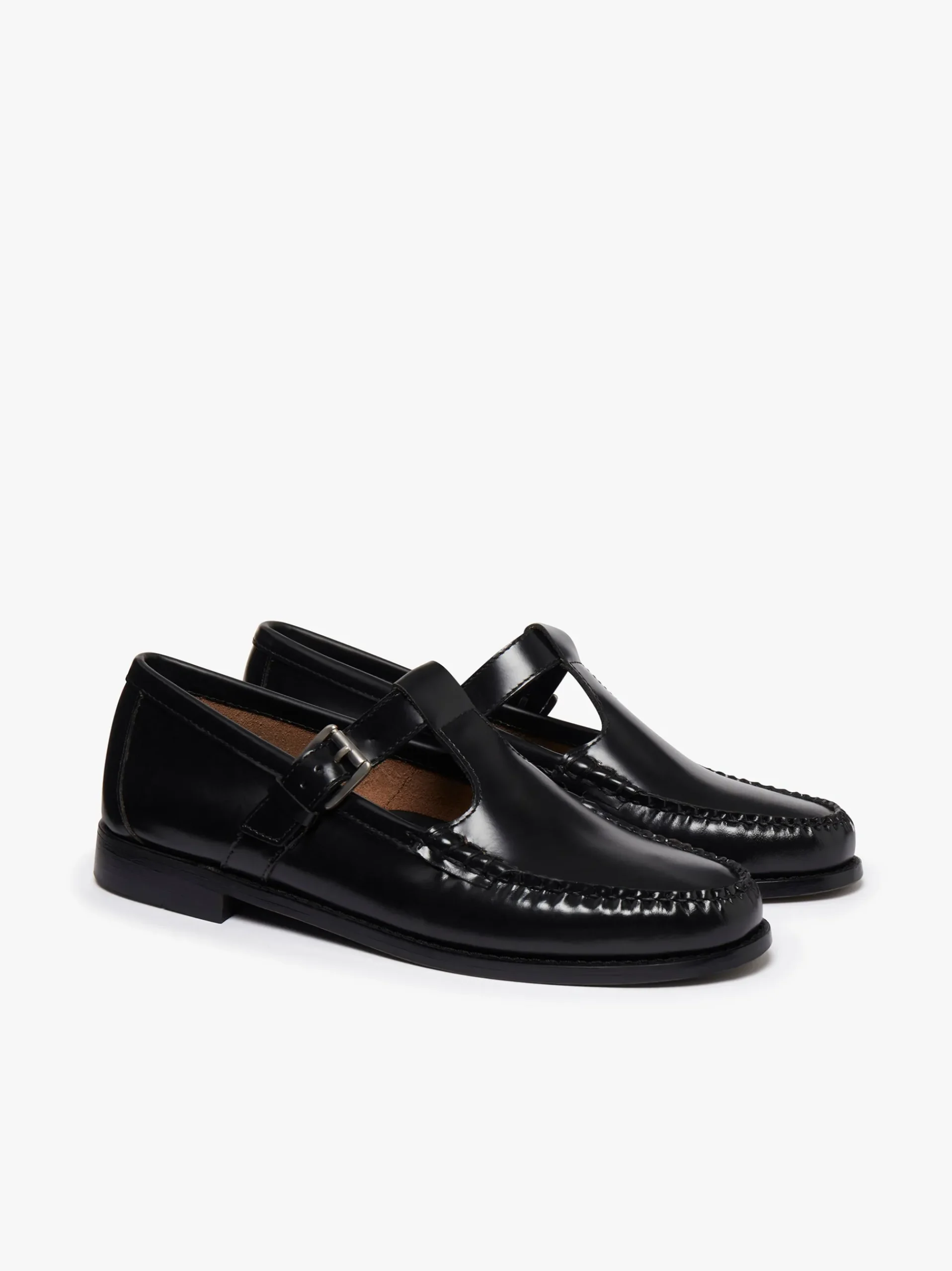 Hot G.H.BASS Weejuns Mary Janes Leather Black