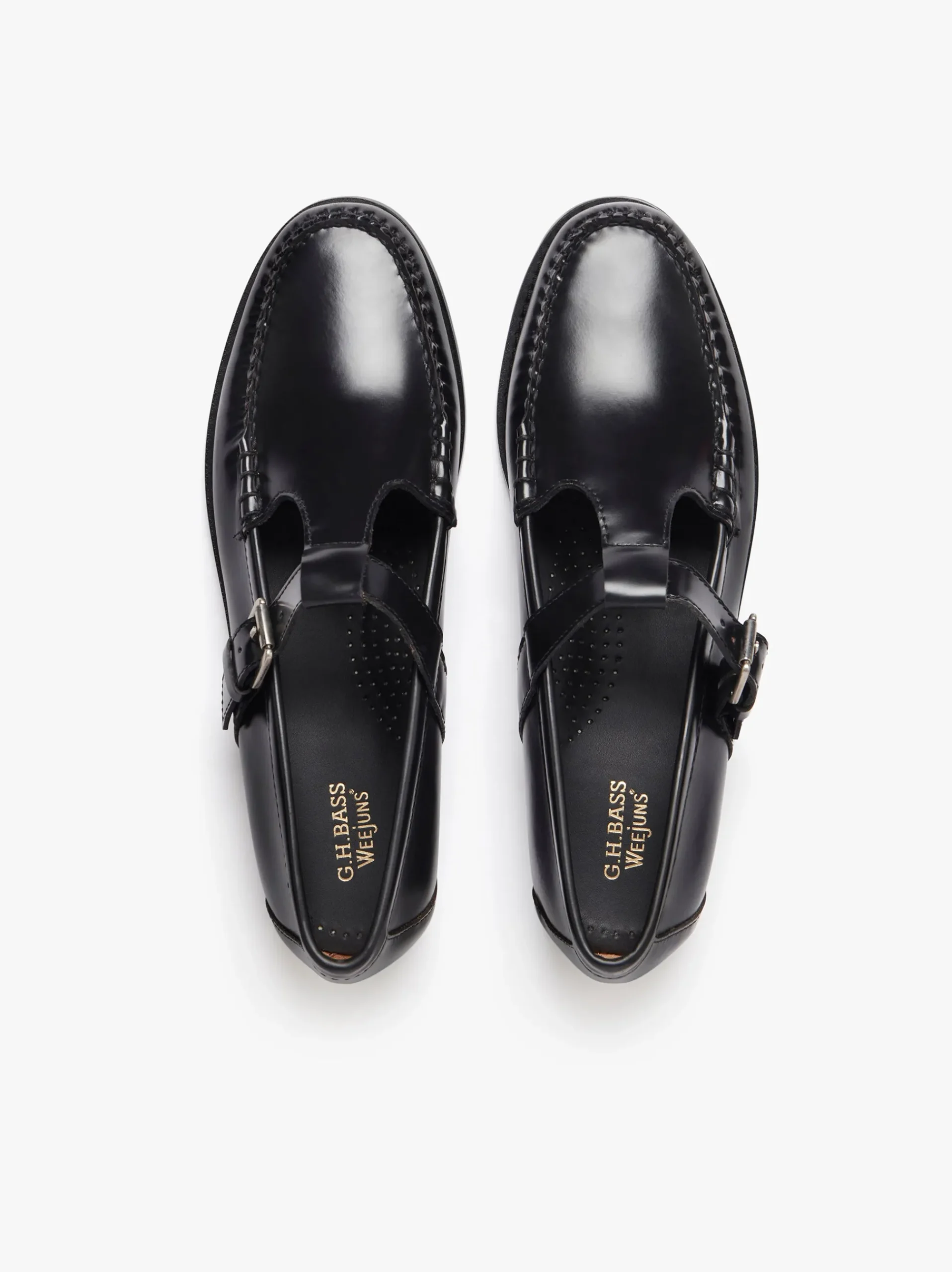 Hot G.H.BASS Weejuns Mary Janes Leather Black