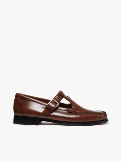 Discount G.H.BASS Weejuns Mary Janes Leather Cognac