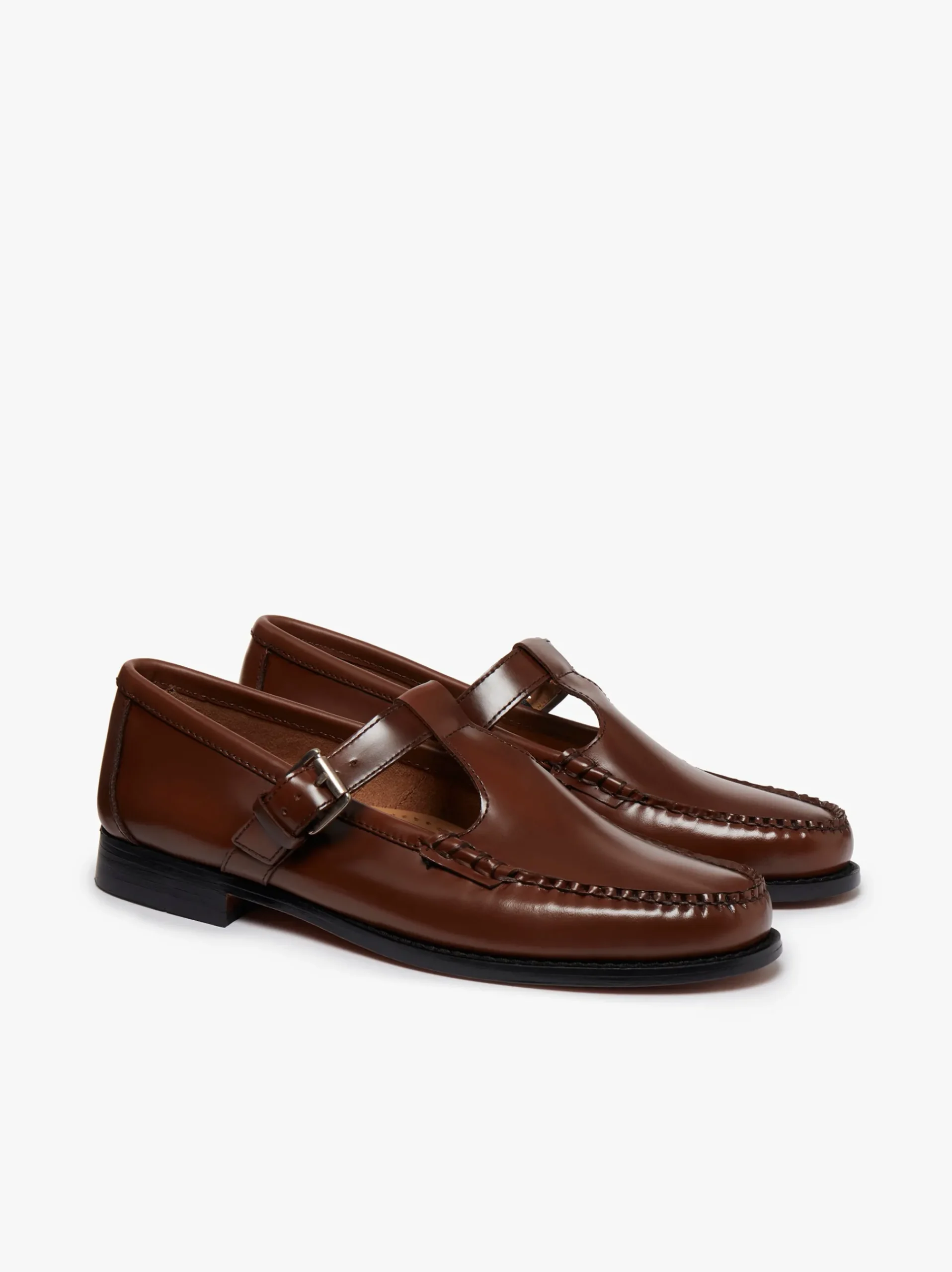 Discount G.H.BASS Weejuns Mary Janes Leather Cognac