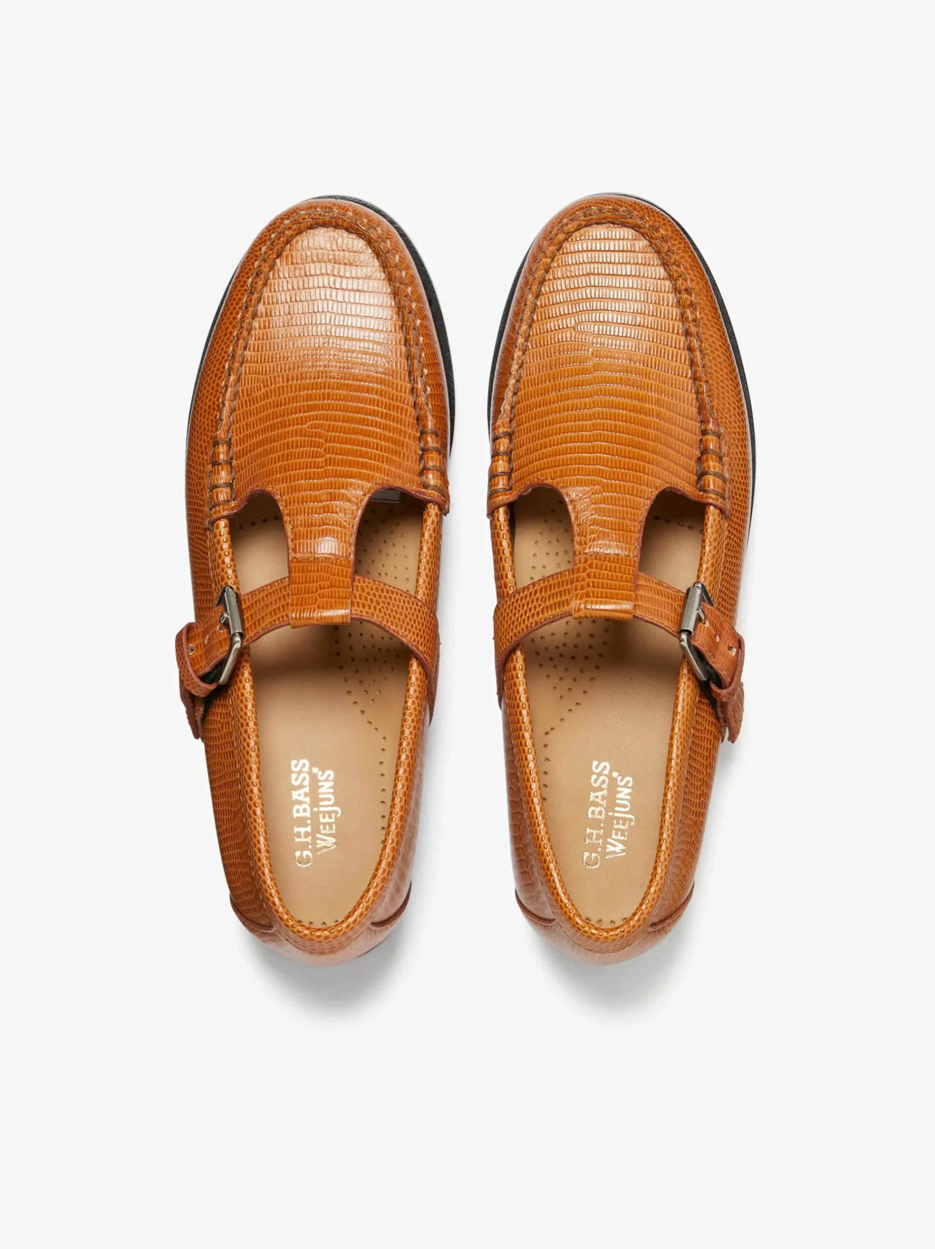 Outlet G.H.BASS Weejuns Mary Janes Leather Whiskey