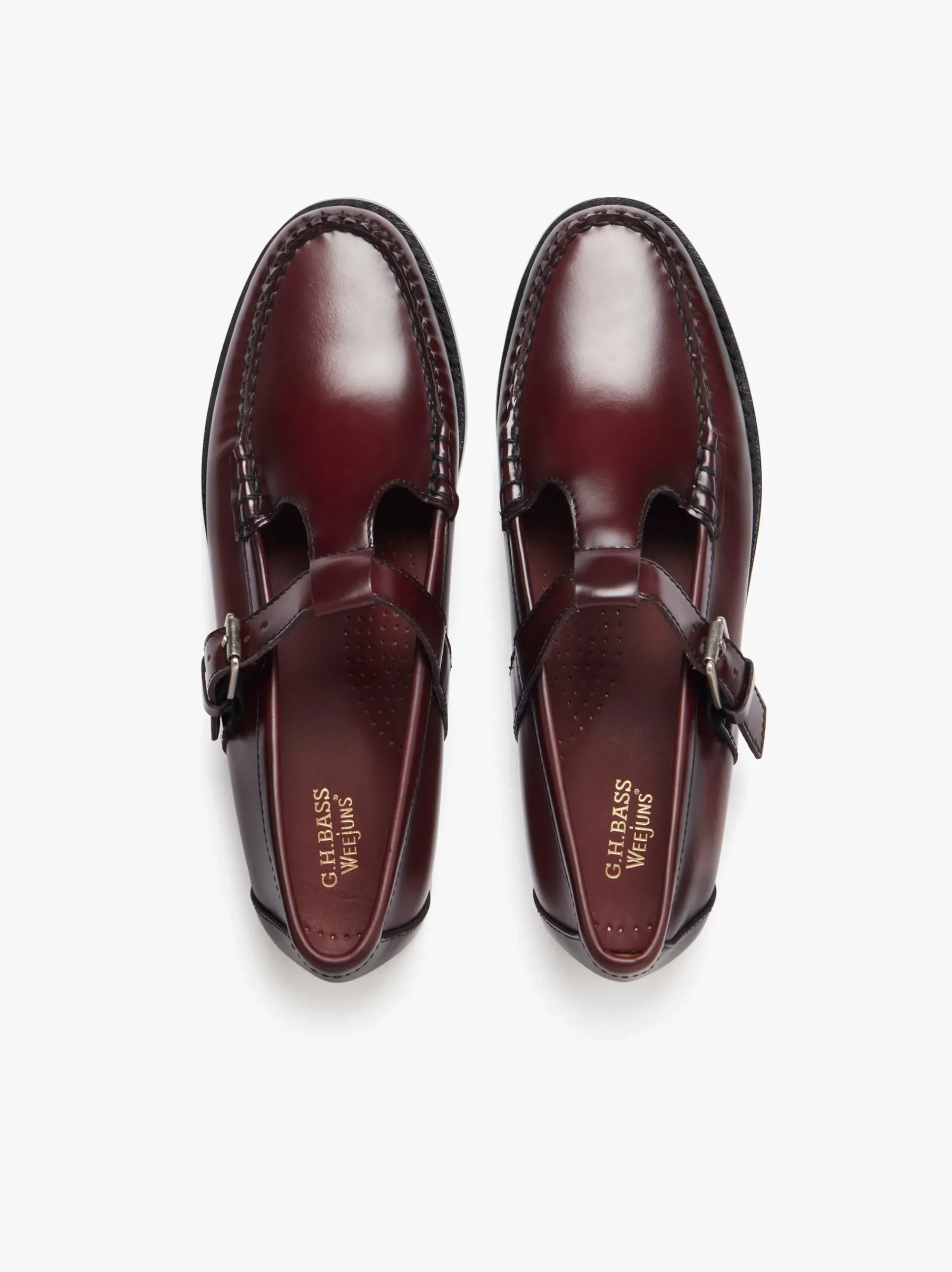 Online G.H.BASS Weejuns Mary Janes Leather Wine