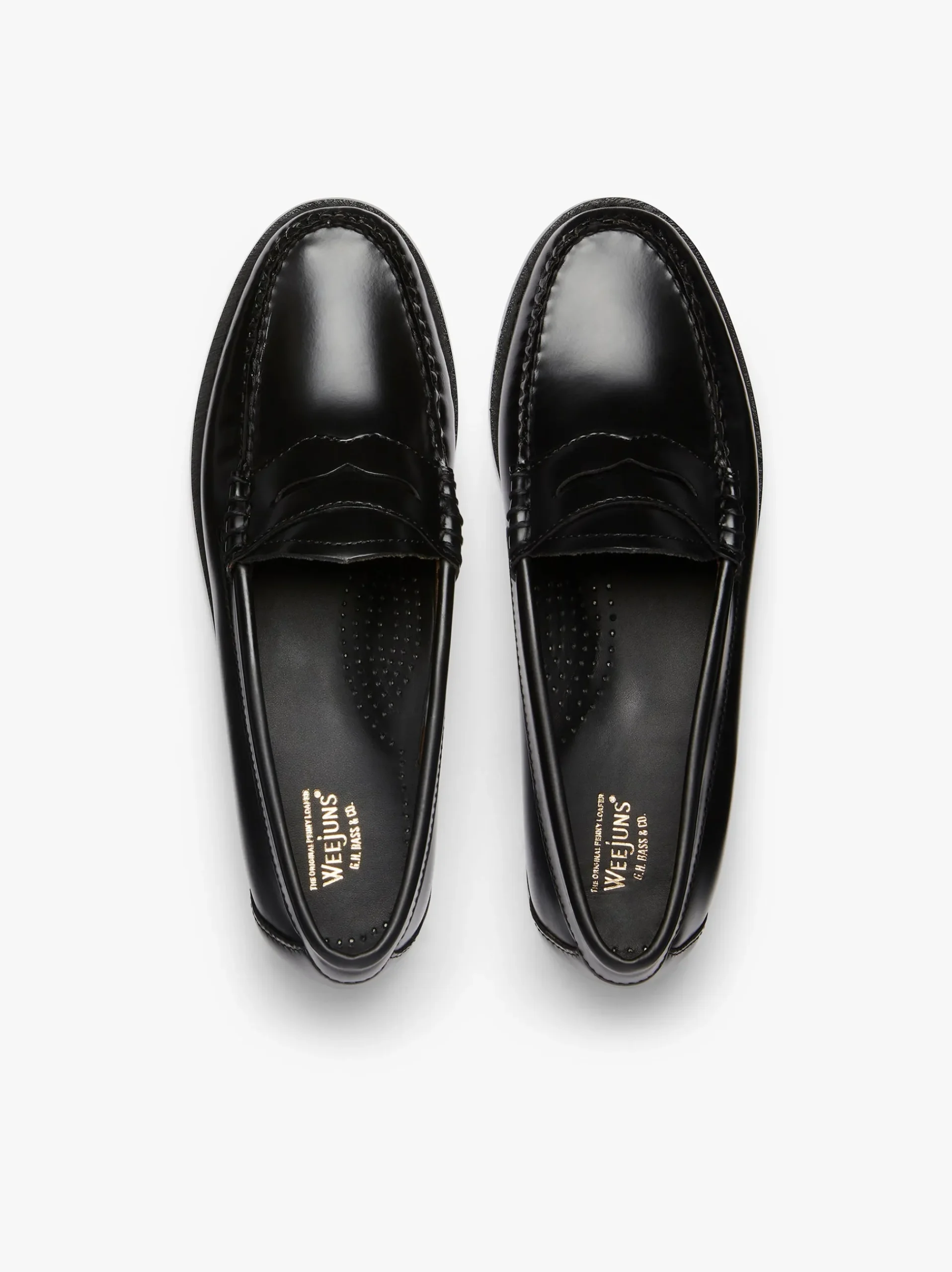 Outlet G.H.BASS Weejuns Penny Loafers Leather Black