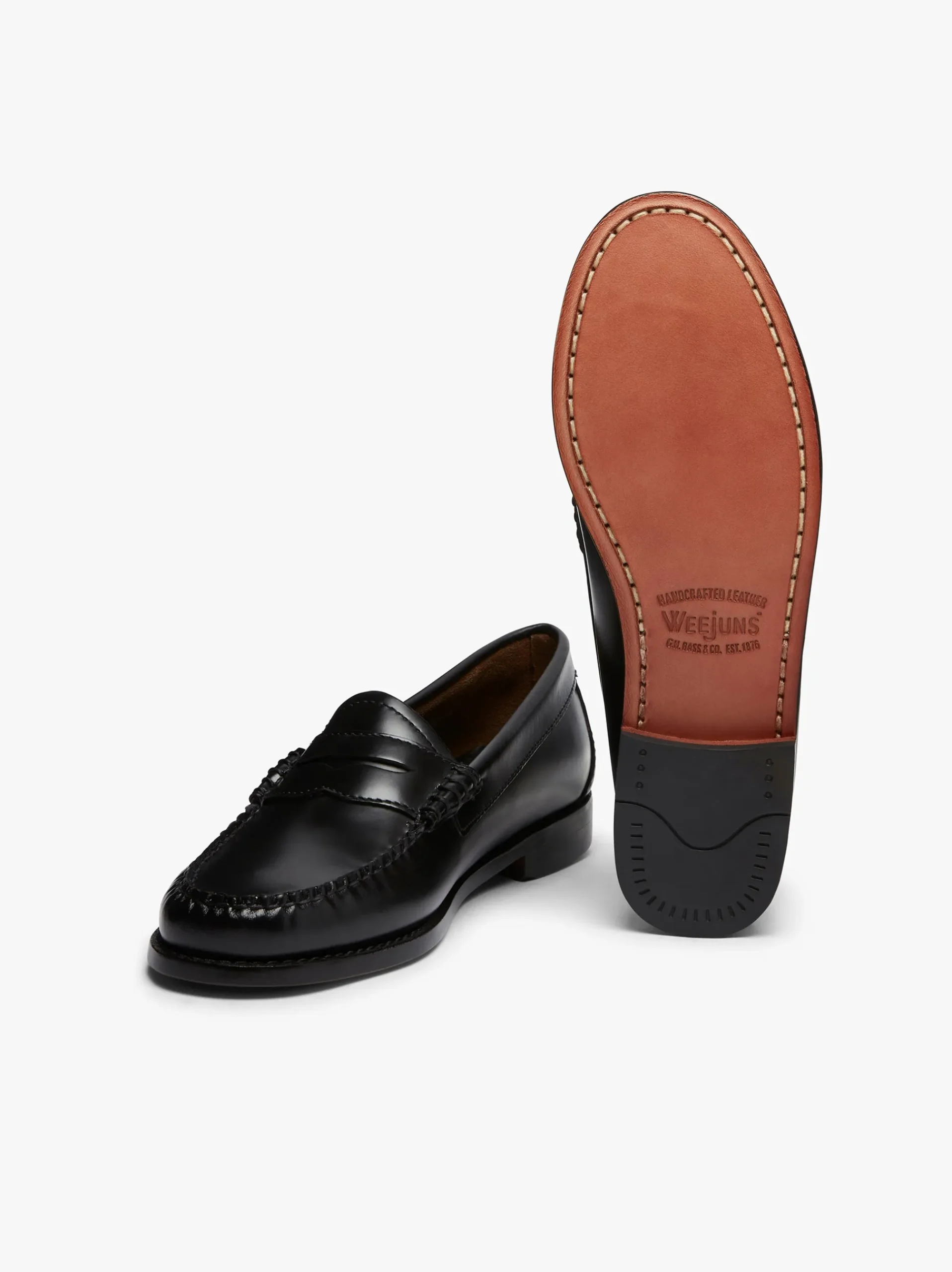 Outlet G.H.BASS Weejuns Penny Loafers Leather Black