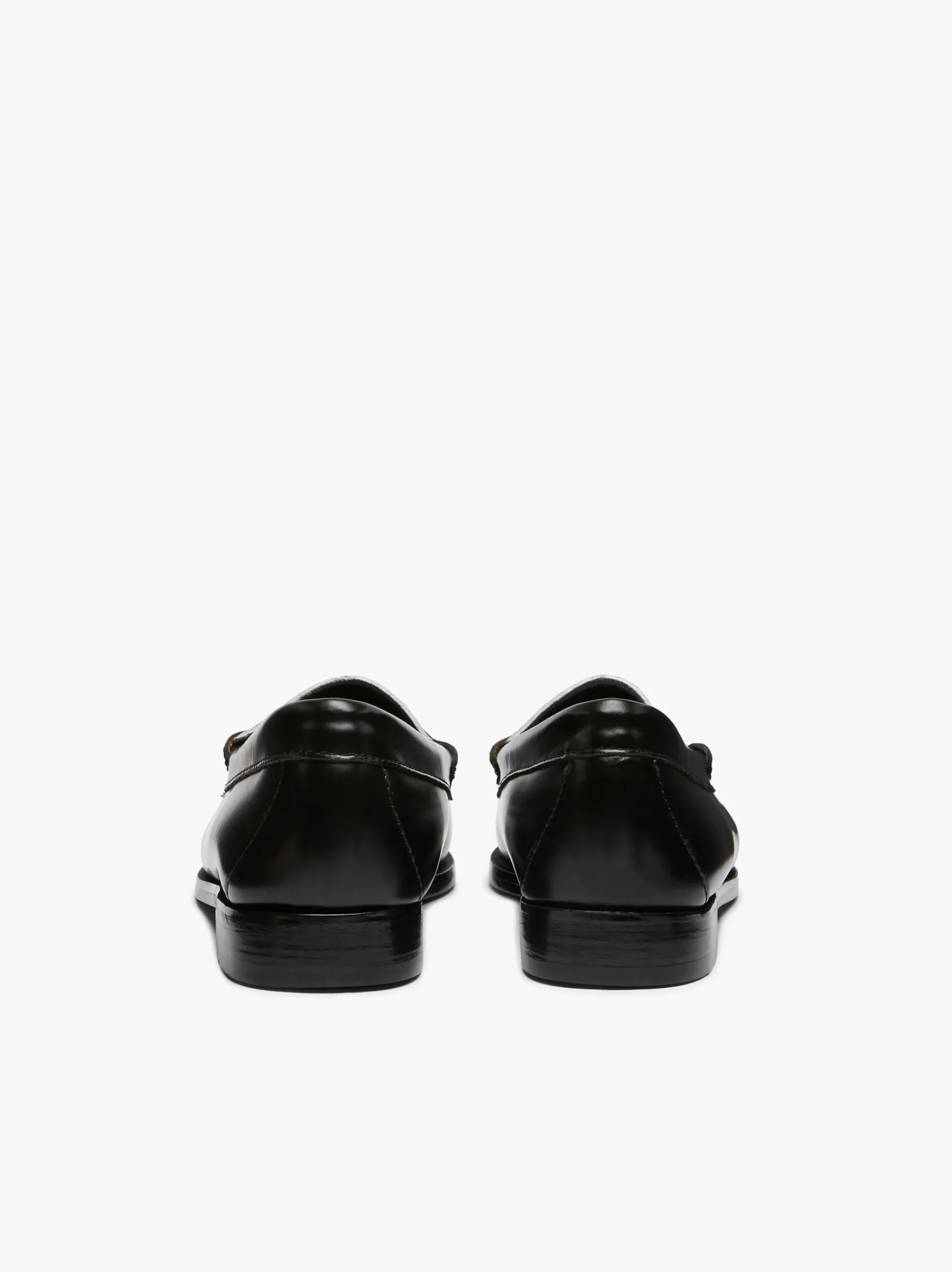 New G.H.BASS Weejuns Penny Loafers Leather Black & White