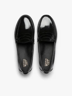 Discount G.H.BASS Weejuns Penny Loafers Patent Leather Black