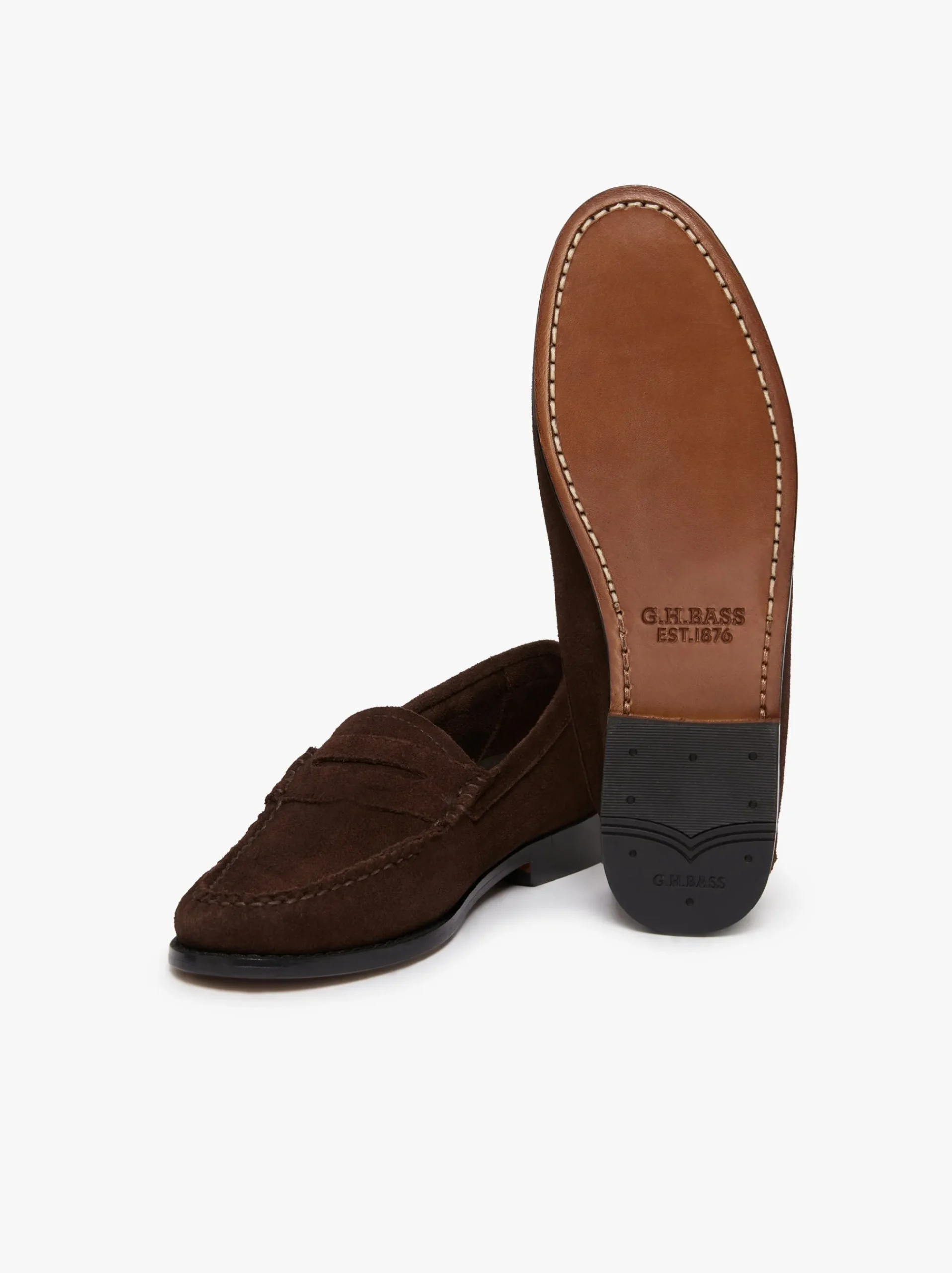 Sale G.H.BASS Weejuns Penny Loafers Chocolate suede
