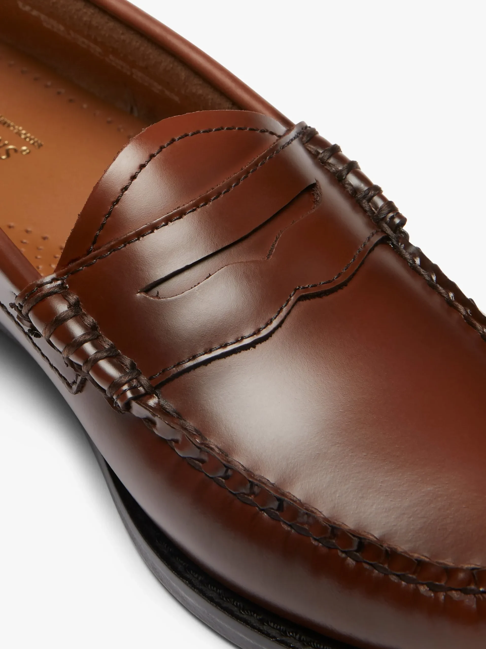 Online G.H.BASS Weejuns Penny Loafers Leather Cognac