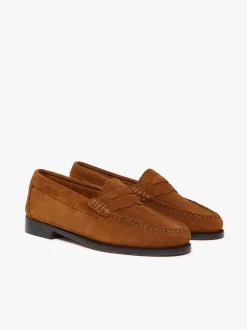 Hot G.H.BASS Weejuns Penny Loafers suede Mid Brown