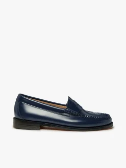 New G.H.BASS Weejuns Penny Loafers Leather Navy