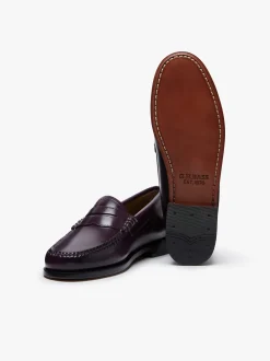 Hot G.H.BASS Weejuns Penny Loafers leather Plum