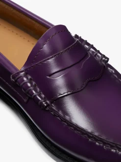 Outlet G.H.BASS Weejuns Penny Loafers Leather Purple
