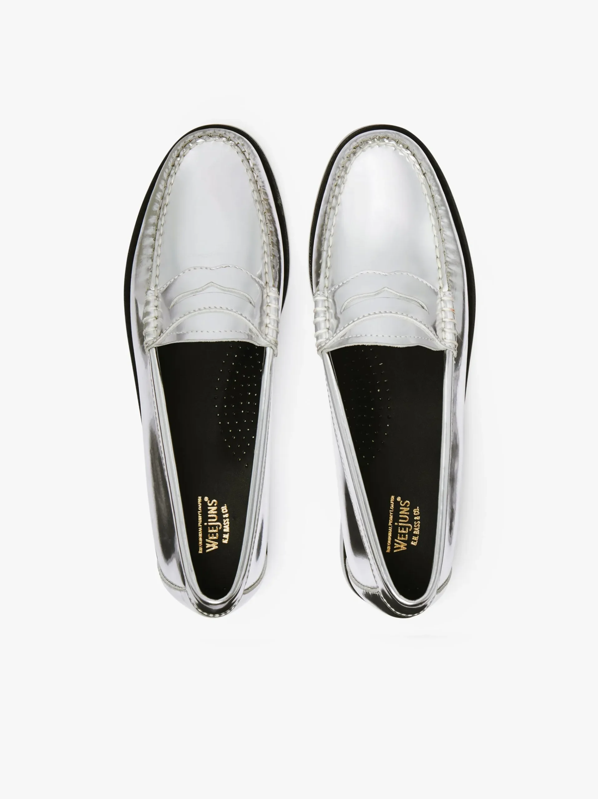 Best G.H.BASS Weejuns Penny Loafers Leather Silver