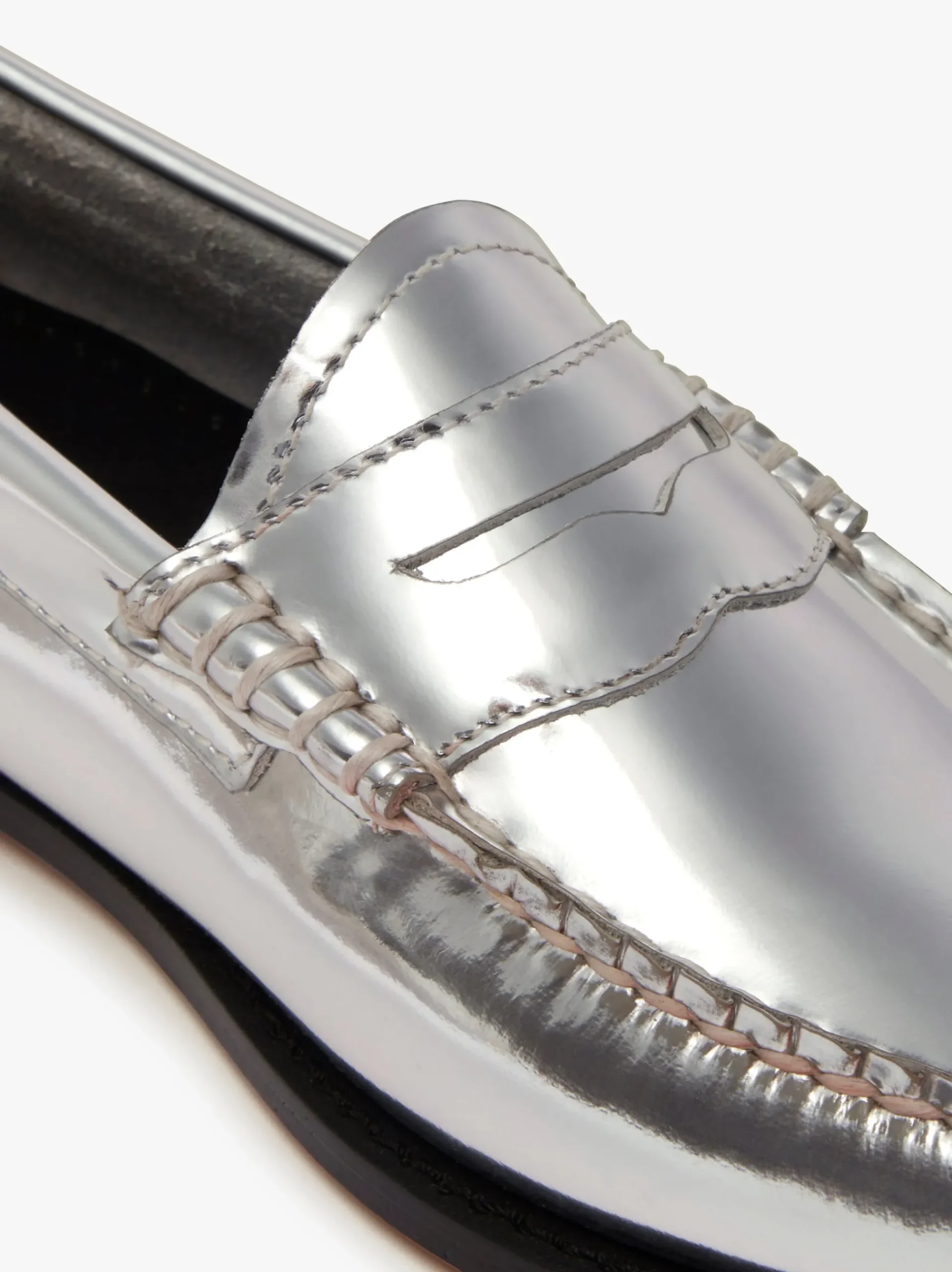 Best G.H.BASS Weejuns Penny Loafers Leather Silver