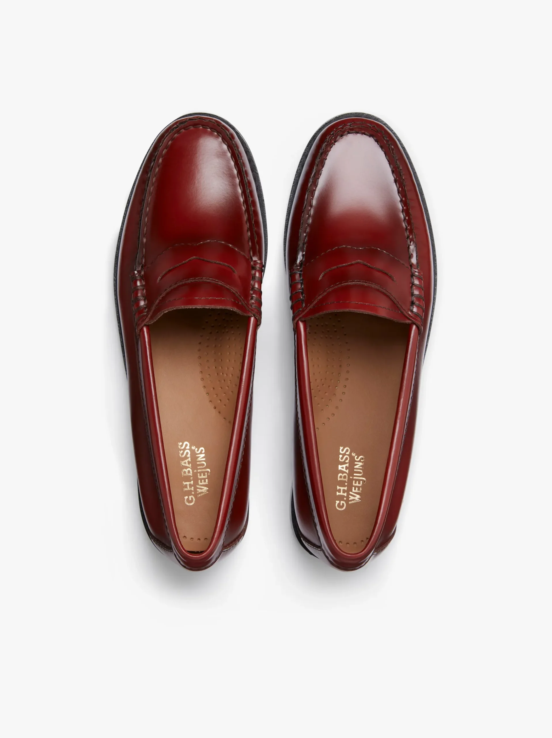 Discount G.H.BASS Weejuns Penny Loafers Leather Smoke Paprika