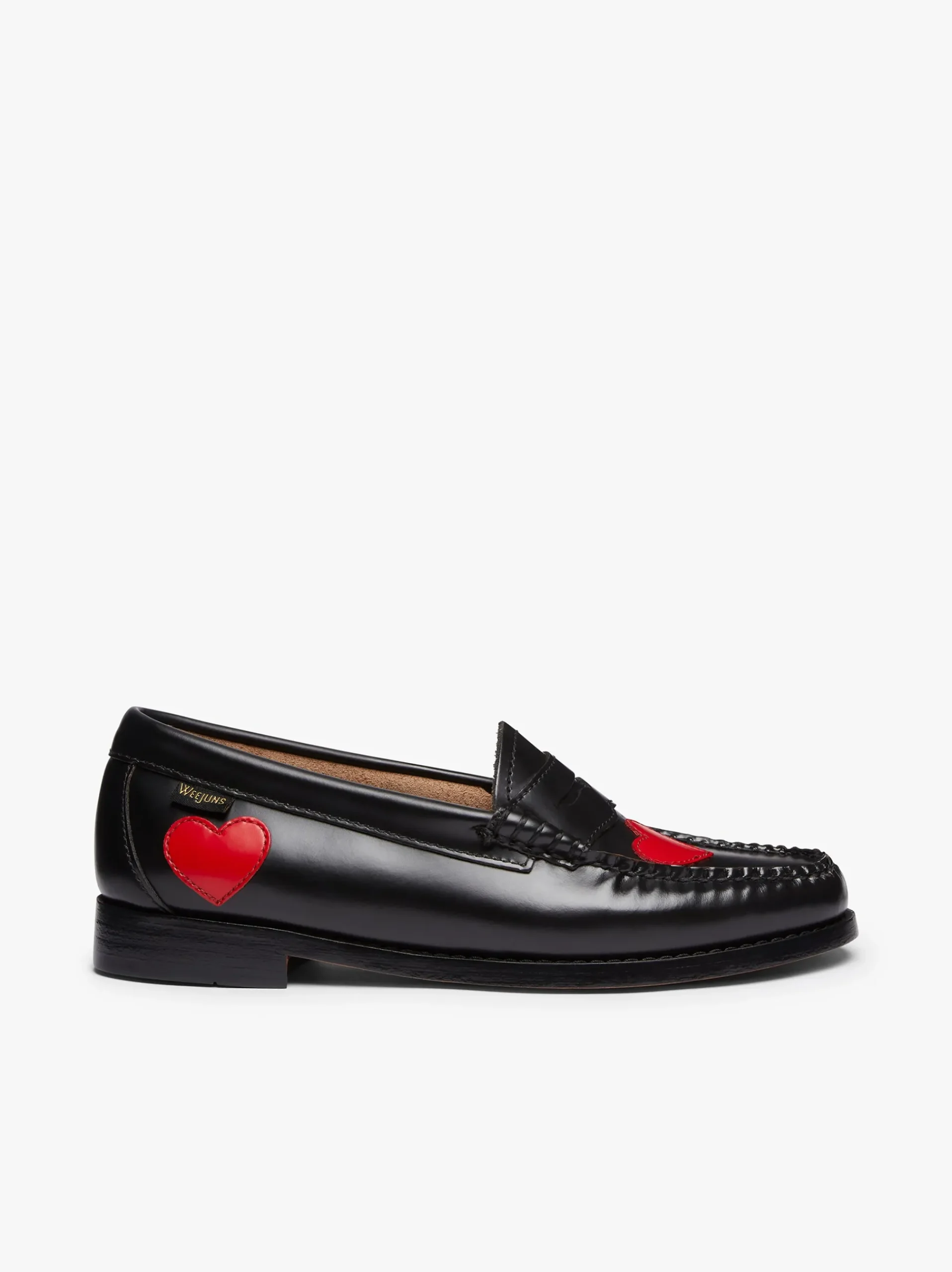 Hot G.H.BASS Weejuns Penny Love Loafers Leather Red & Black