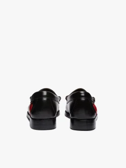 Hot G.H.BASS Weejuns Penny Love Loafers Leather Red & Black