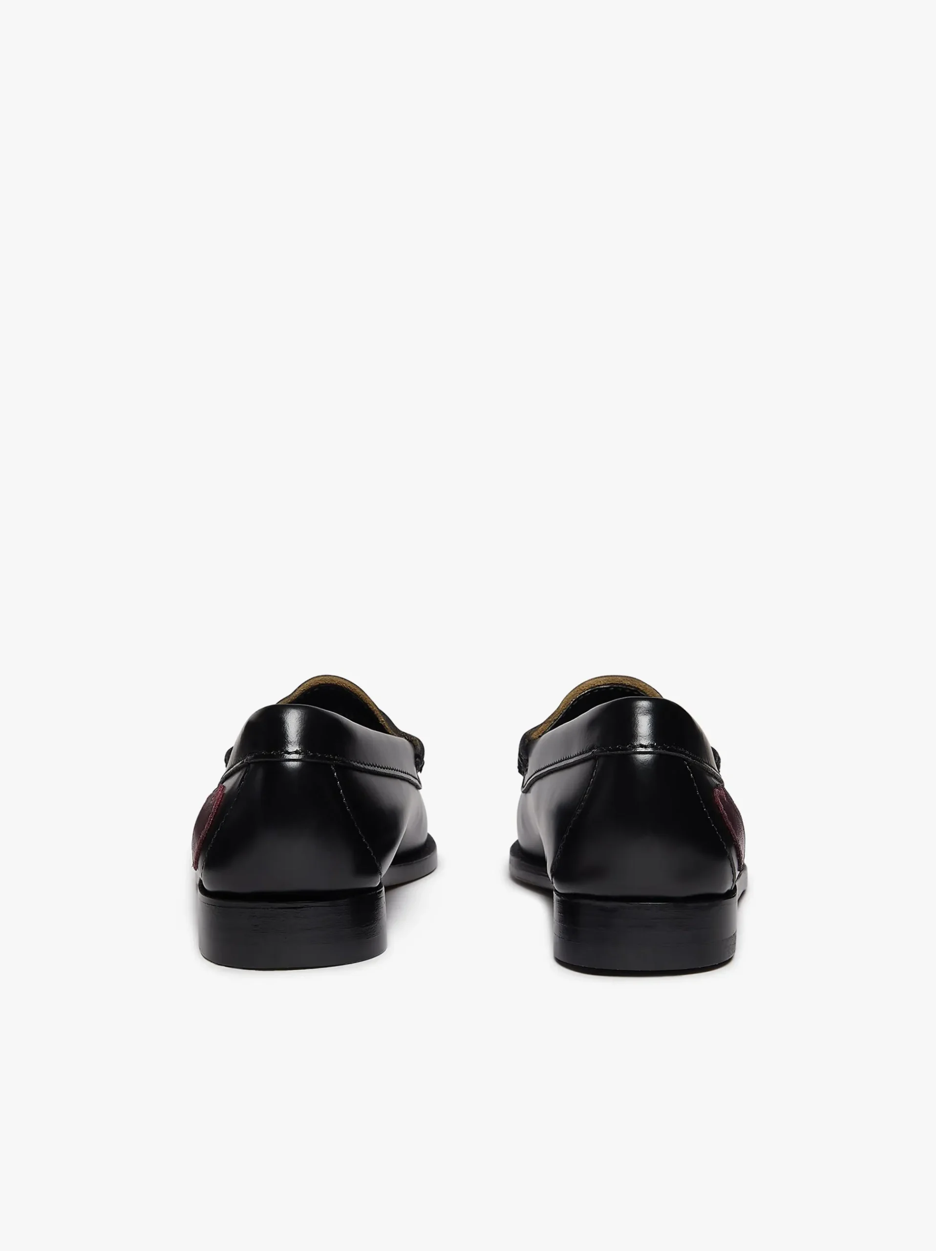 Clearance G.H.BASS Weejuns Penny Love Loafers Black & Pink Leather