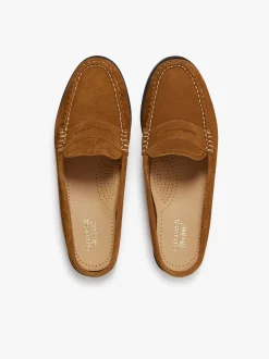 Clearance G.H.BASS Weejuns Penny Slides suede Mid Brown