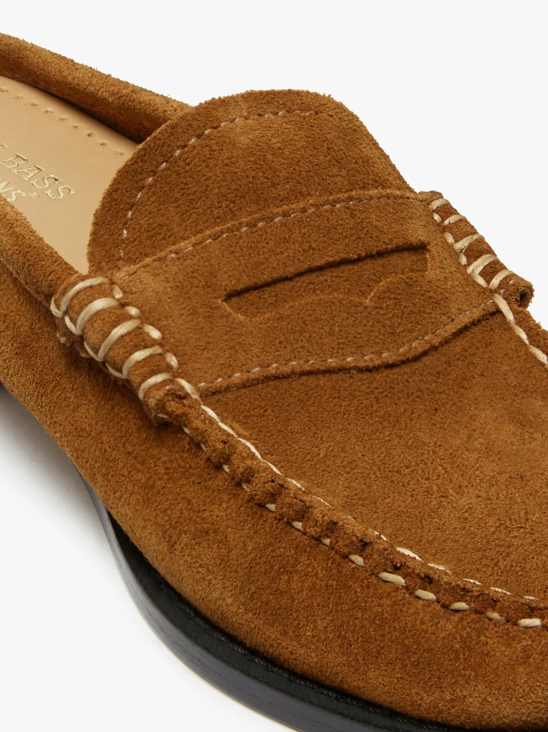 Clearance G.H.BASS Weejuns Penny Slides suede Mid Brown